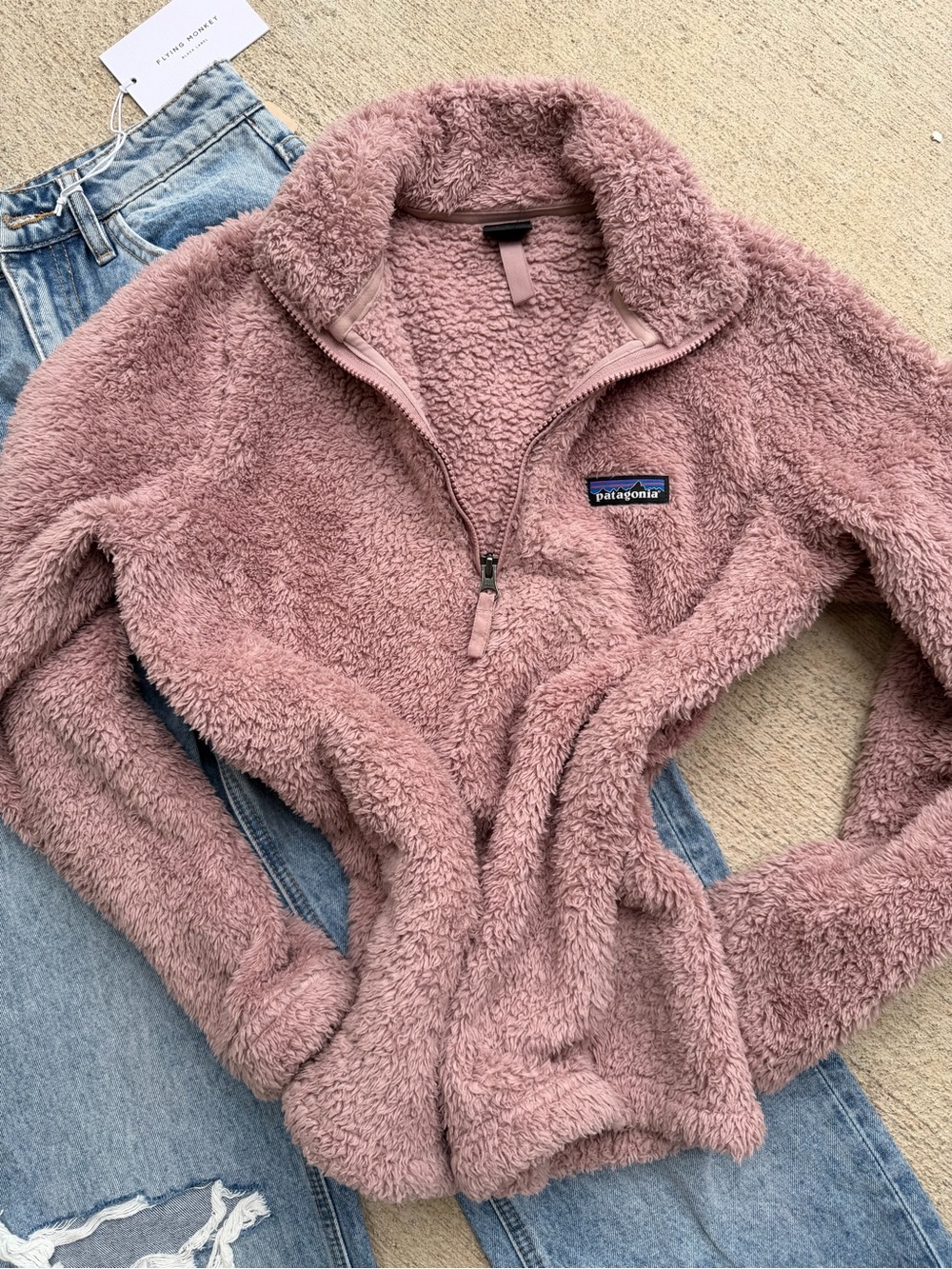 Patagonia Women's Plush Half-Zip Teddy Fleece Jacket - Dusty Pink